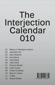Rhea Dillon: The Interjection Calendar: 010