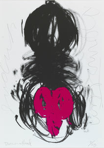 Judith Bernstein, Dick in a Head / Flocked Pink, 2013