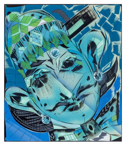 Lari Pittman, Self-disclosures #1, #2 & #3 (red blue, green), 2017